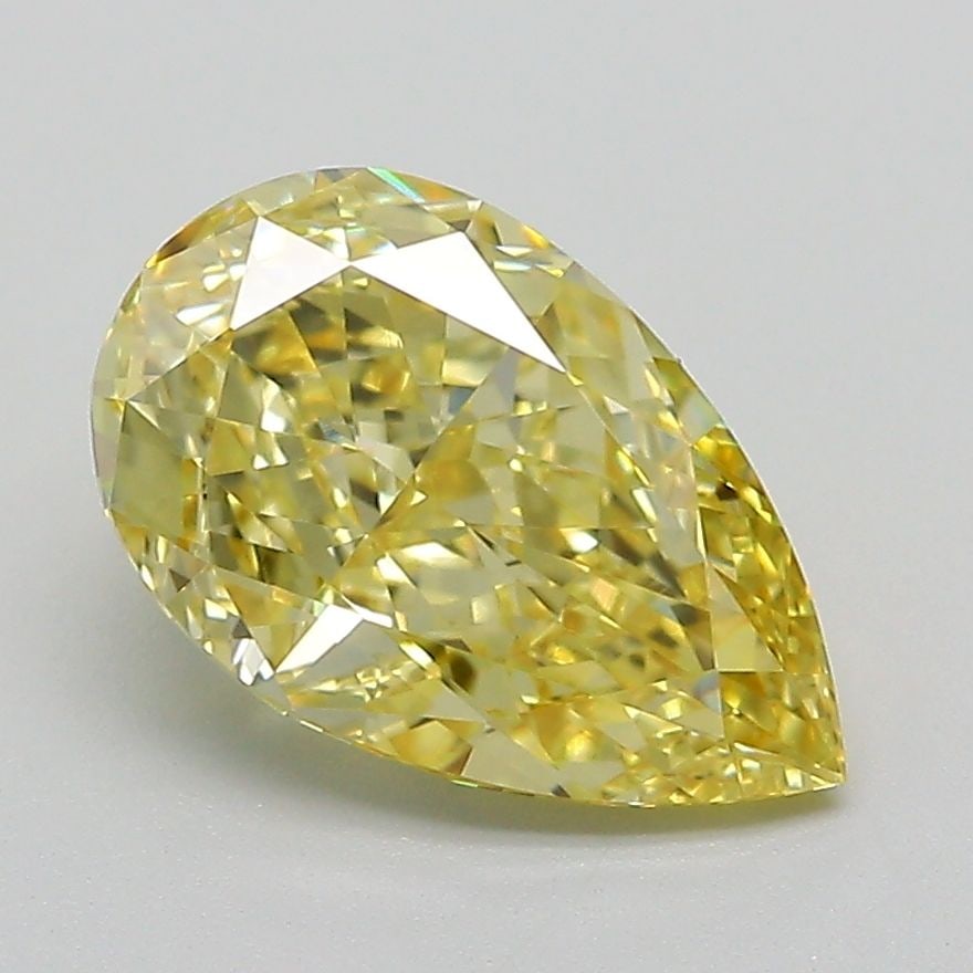 Loose Diamond - PEAR 2.39ct Fancy Intense Yellow VVS2: Loose Diamond - PEAR 2.39ct Fancy Intense Yellow VVS2 Source: This is a real non-mined Diamond that has been grown in a lab Shape: PEAR Carats: 2.39 Color: Fancy Intense Yellow Certification: IGI Vide