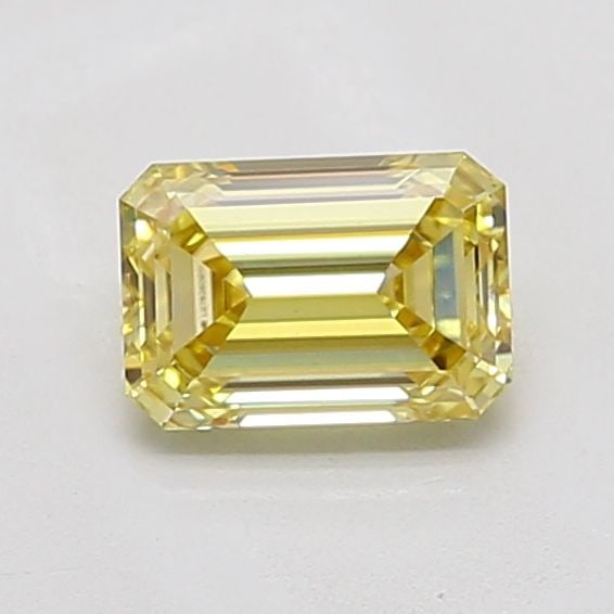 Loose Diamond - EMERALD 0.92ct Fancy Yellow VVS2: Loose Diamond - EMERALD 0.92ct Fancy Yellow VVS2 Source: This is a real non-mined Diamond that has been grown in a lab Shape: EMERALD Carats: 0.92 Color: Fancy Yellow Certification: IGI Video: