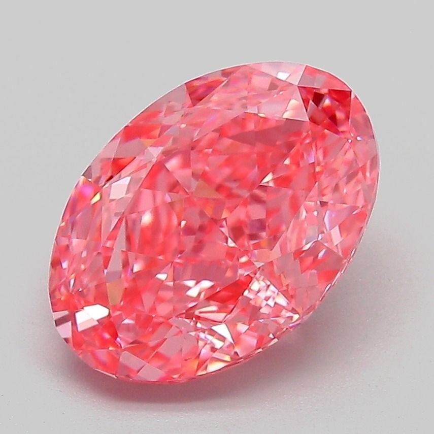 Loose Diamond - OVAL 3.09ct Fancy Vivid Pink VS1: Loose Diamond - OVAL 3.09ct Fancy Vivid Pink VS1 Source: This is a real non-mined Diamond that has been grown in a lab Shape: OVAL Carats: 3.09 Color: Fancy Vivid Pink Certification: IGI Video: