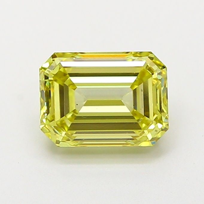 Loose Diamond - EMERALD 2.0ct Fancy Yellow VS2: Loose Diamond - EMERALD 2.0ct Fancy Yellow VS2 Source: This is a real non-mined Diamond that has been grown in a lab Shape: EMERALD Carats: 2.0 Color: Fancy Yellow Certification: IGI Video: