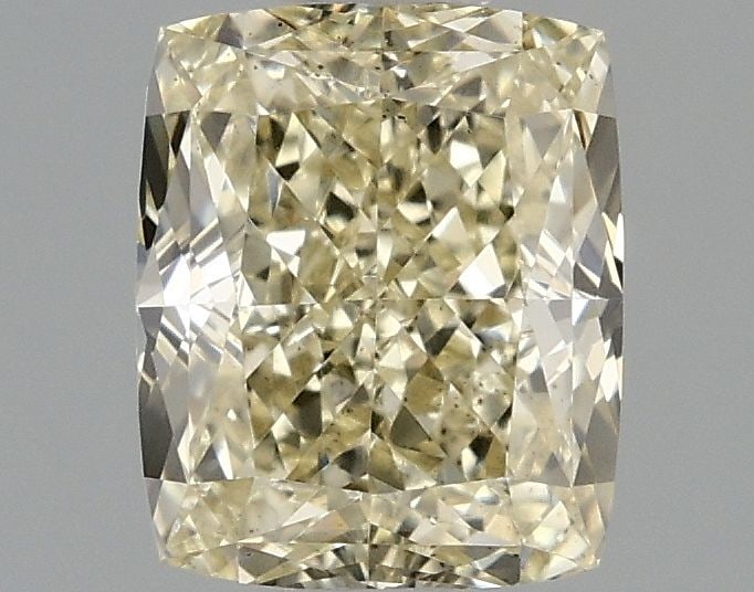 Loose Diamond - CUSHION MODIFIED 1.05ct Fancy Light Yellow VS2: Loose Diamond - CUSHION MODIFIED 1.05ct Fancy Light Yellow VS2 Source: This is a real non-mined Diamond that has been grown in a lab Shape: CUSHION MODIFIED Carats: 1.05 Color: Fancy Light Yellow Cert
