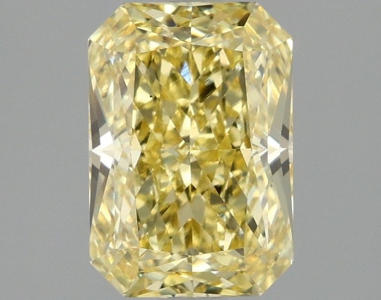 Loose Diamond - RADIANT 2.09ct Fancy Vivid Yellow VS2: Loose Diamond - RADIANT 2.09ct Fancy Vivid Yellow VS2 Source: This is a real non-mined Diamond that has been grown in a lab Shape: RADIANT Carats: 2.09 Color: Fancy Vivid Yellow Certification: IGI Vid