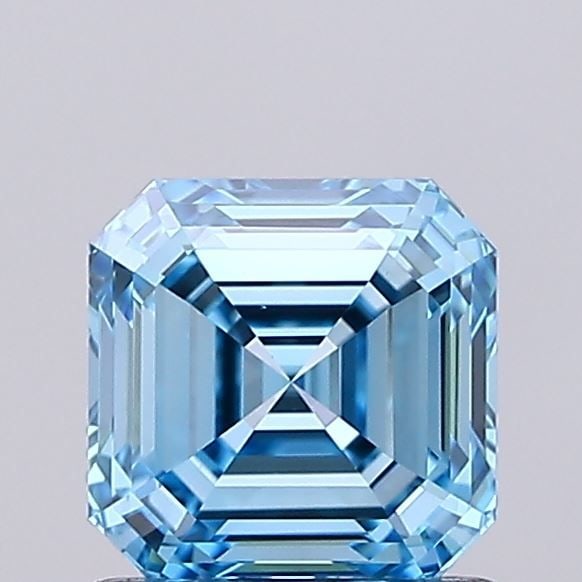 Loose Diamond - ASSCHER 1.05ct Fancy Vivid Blue VVS2: Loose Diamond - ASSCHER 1.05ct Fancy Vivid Blue VVS2 Source: This is a real non-mined Diamond that has been grown in a lab Shape: ASSCHER Carats: 1.05 Color: Fancy Vivid Blue Certification: IGI