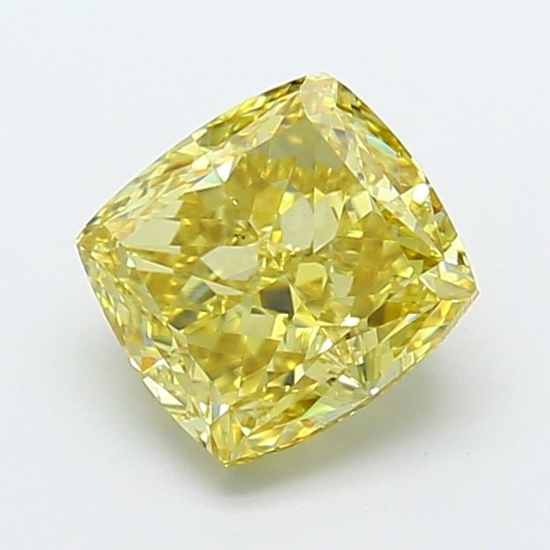 Loose Diamond - CUSHION MODIFIED 2.56ct Fancy Intense Yellow VS2: Loose Diamond - CUSHION MODIFIED 2.56ct Fancy Intense Yellow VS2 Source: This is a real non-mined Diamond that has been grown in a lab Shape: CUSHION MODIFIED Carats: 2.56 Color: Fancy Intense Yellow 