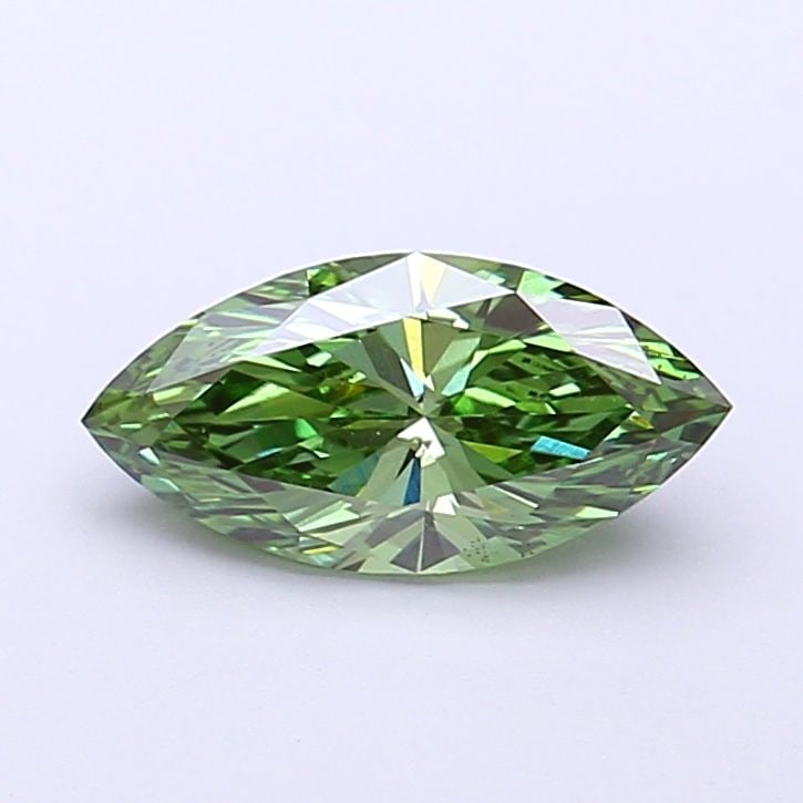 Loose Diamond - MARQUISE 1.01ct Fancy Vivid Green VS2: Loose Diamond - MARQUISE 1.01ct Fancy Vivid Green VS2 Source: This is a real non-mined Diamond that has been grown in a lab Shape: MARQUISE Carats: 1.01 Color: Fancy Vivid Green Certification: IGI Vid