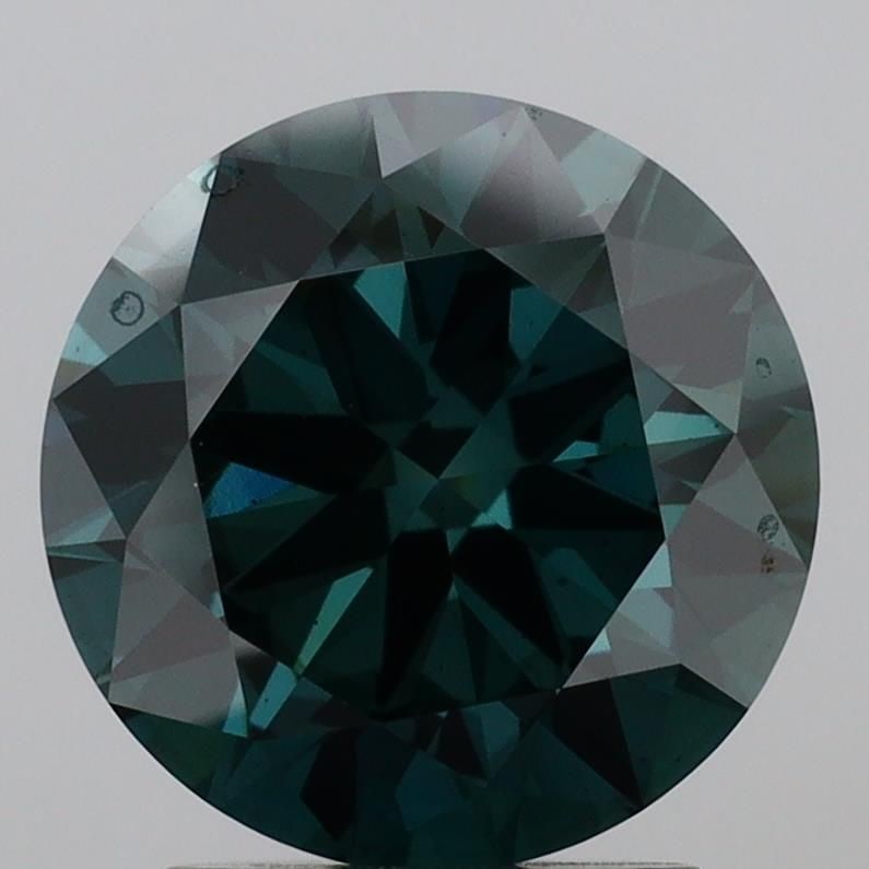 Loose Diamond - ROUND 2.4ct Fancy Deep Green VS1: Loose Diamond - ROUND 2.4ct Fancy Deep Green VS1 Source: This is a real non-mined Diamond that has been grown in a lab Shape: ROUND Carats: 2.4 Color: Fancy Deep Green Certification: IGI Video: