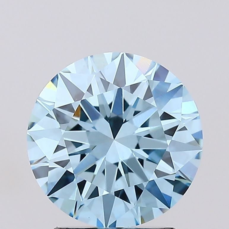 Ideal Loose Diamond - ROUND 2.01ct Fancy Vivid Blue VS1: Ideal Loose Diamond - ROUND 2.01ct Fancy Vivid Blue VS1 Source: This is a real non-mined Diamond that has been grown in a lab Shape: ROUND Carats: 2.01 Color: Fancy Vivid Blue Certification: IGI