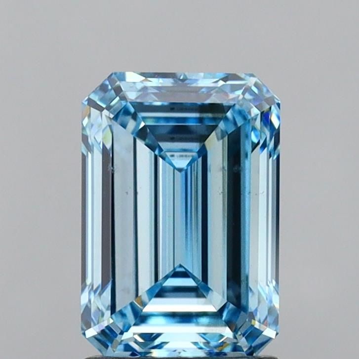 Loose Diamond - EMERALD 1.97ct Fancy Intense Blue VS2: Loose Diamond - EMERALD 1.97ct Fancy Intense Blue VS2 Source: This is a real non-mined Diamond that has been grown in a lab Shape: EMERALD Carats: 1.97 Color: Fancy Intense Blue Certification: IGI