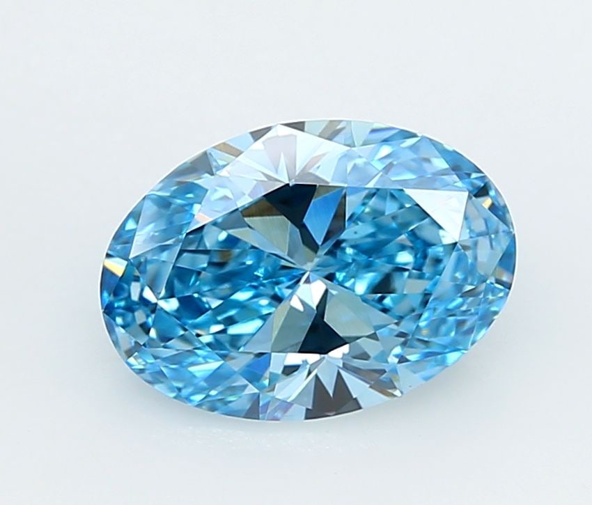 Loose Diamond - OVAL 2.07ct Fancy Vivid Blue VVS2: Loose Diamond - OVAL 2.07ct Fancy Vivid Blue VVS2 Source: This is a real non-mined Diamond that has been grown in a lab Shape: OVAL Carats: 2.07 Color: Fancy Vivid Blue Certification: IGI Video: