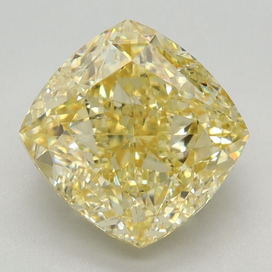 Loose Diamond - CUSHION MODIFIED 3.34ct Fancy Intense Yellow VVS2 (1 of 1)