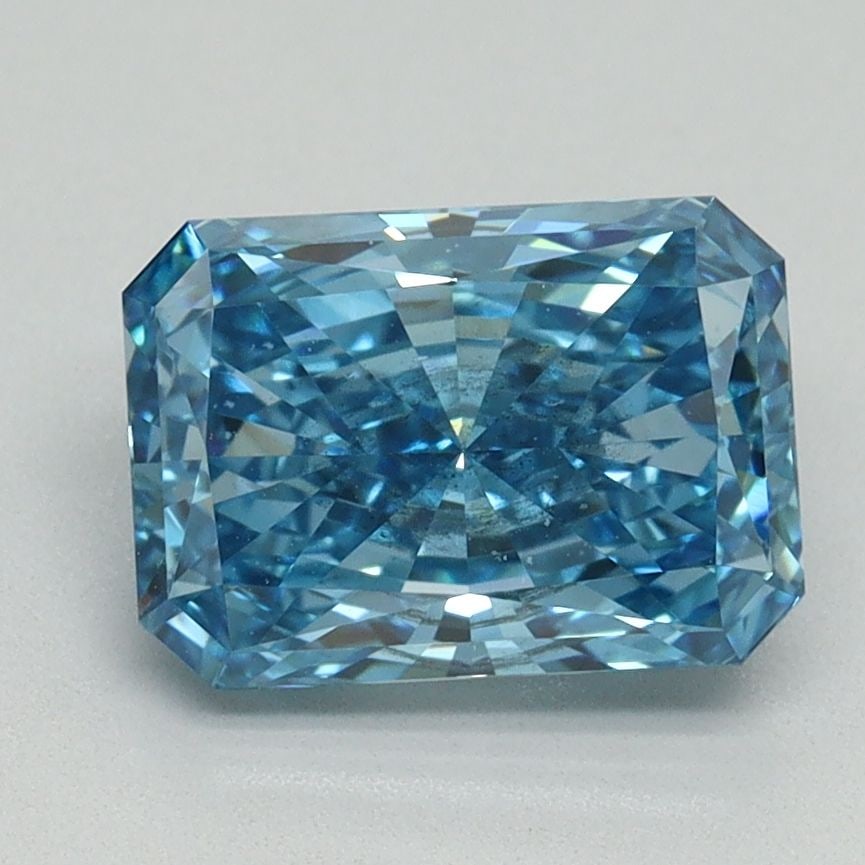 Loose Diamond - RADIANT 2.03ct Fancy Vivid Blue SI1: Loose Diamond - RADIANT 2.03ct Fancy Vivid Blue SI1 Source: This is a real non-mined Diamond that has been grown in a lab Shape: RADIANT Carats: 2.03 Color: Fancy Vivid Blue Certification: IGI Video:
