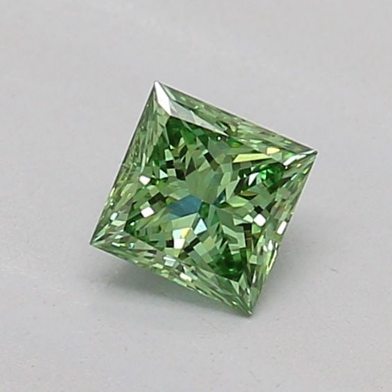 Loose Diamond - PRINCESS 0.22ct Fancy Vivid Green VVS2: Loose Diamond - PRINCESS 0.22ct Fancy Vivid Green VVS2 Source: This is a real non-mined Diamond that has been grown in a lab Shape: PRINCESS Carats: 0.22 Color: Fancy Vivid Green Certification: IGI Vi