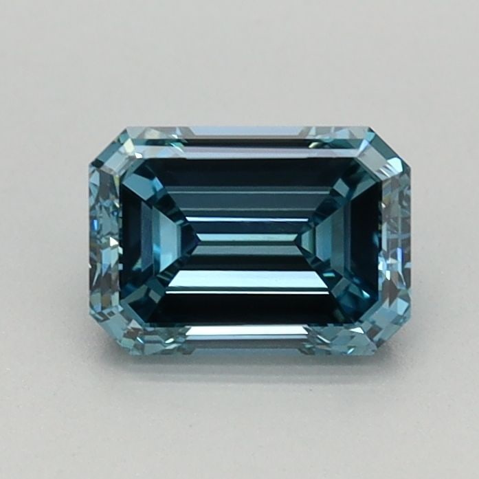 Loose Diamond - EMERALD 0.6ct Fancy Vivid Green Blue VS1: Loose Diamond - EMERALD 0.6ct Fancy Vivid Green Blue VS1 Source: This is a real non-mined Diamond that has been grown in a lab Shape: EMERALD Carats: 0.6 Color: Fancy Vivid Green Blue Certification: I