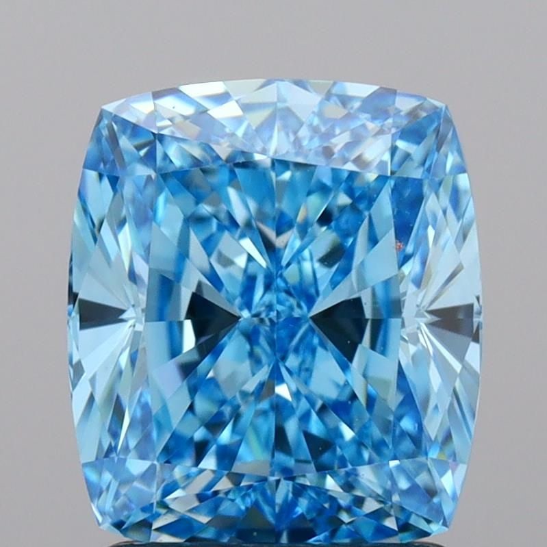 Loose Diamond - CUSHION MODIFIED 1.93ct Fancy Vivid Blue VVS2: Loose Diamond - CUSHION MODIFIED 1.93ct Fancy Vivid Blue VVS2 Source: This is a real non-mined Diamond that has been grown in a lab Shape: CUSHION MODIFIED Carats: 1.93 Color: Fancy Vivid Blue Certifi