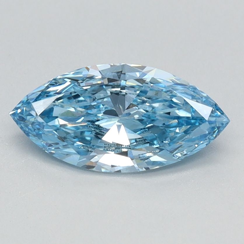 Loose Diamond - MARQUISE 0.7ct Fancy Vivid Blue VS2: Loose Diamond - MARQUISE 0.7ct Fancy Vivid Blue VS2 Source: This is a real non-mined Diamond that has been grown in a lab Shape: MARQUISE Carats: 0.7 Color: Fancy Vivid Blue Certification: IGI Video:
