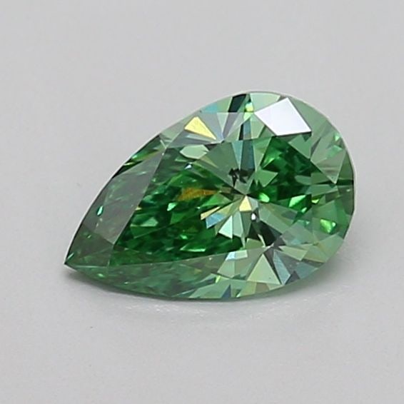 Loose Diamond - PEAR 0.51ct Fancy Vivid Green VS1: Loose Diamond - PEAR 0.51ct Fancy Vivid Green VS1 Source: This is a real non-mined Diamond that has been grown in a lab Shape: PEAR Carats: 0.51 Color: Fancy Vivid Green Certification: IGI Video: