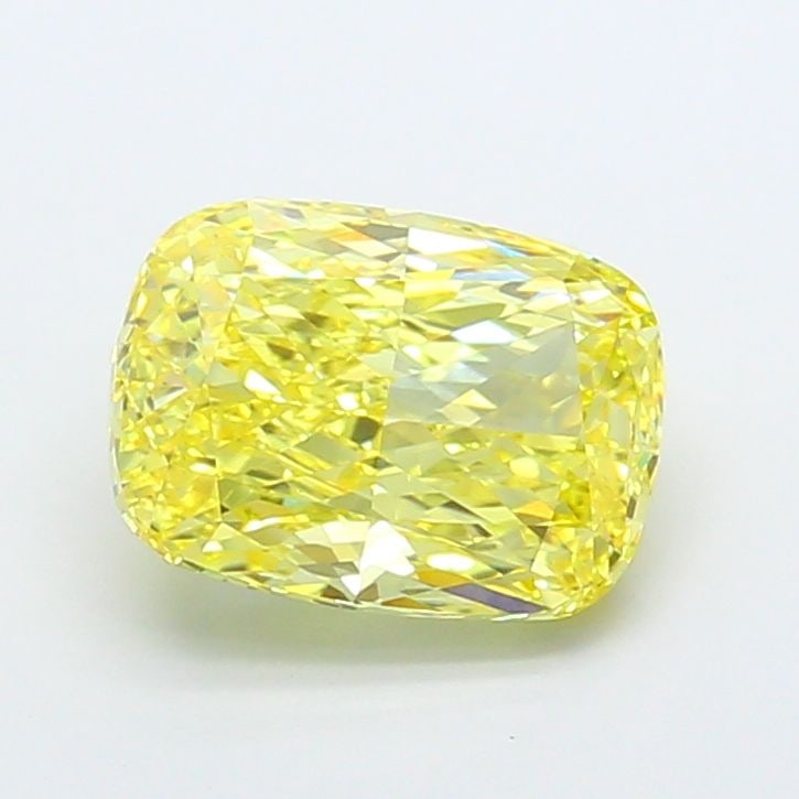 Loose Diamond - CUSHION MODIFIED 4.02ct Fancy Vivid Yellow VS1: Loose Diamond - CUSHION MODIFIED 4.02ct Fancy Vivid Yellow VS1 Source: This is a real non-mined Diamond that has been grown in a lab Shape: CUSHION MODIFIED Carats: 4.02 Color: Fancy Vivid Yellow Cert