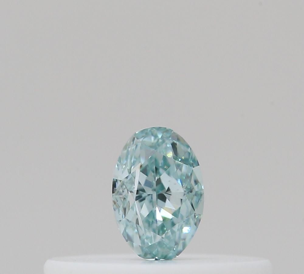 Loose Diamond - OVAL 0.12ct Fancy Intense Blue Green: Loose Diamond - OVAL 0.12ct Fancy Intense Blue Green Source: Natural Shape: OVAL Carats: 0.12 Color: Fancy Intense Blue Green Certification: GIA Video: