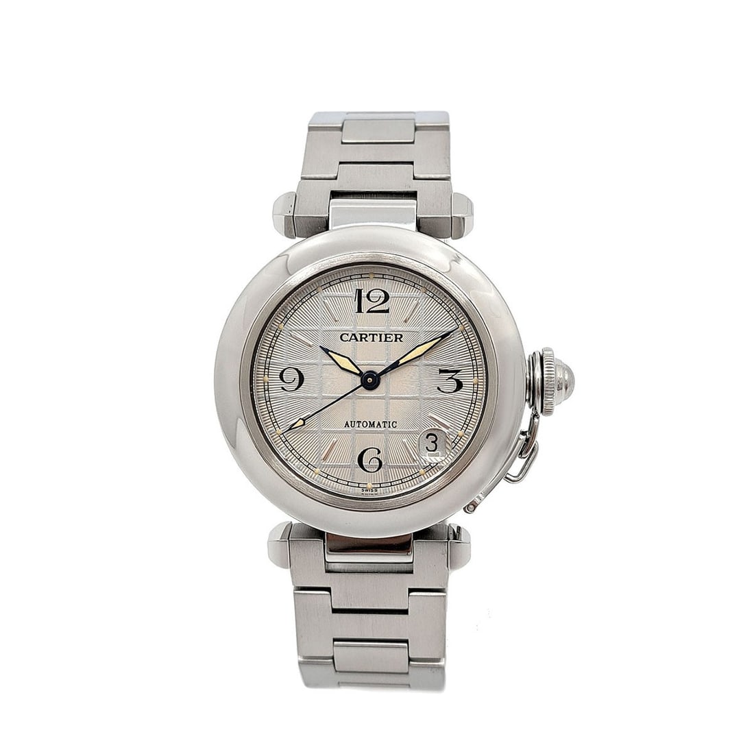 Cartier Pasha C de Cartier Automatic Steel Wristwatch W31023M7 Box (1 of 8)