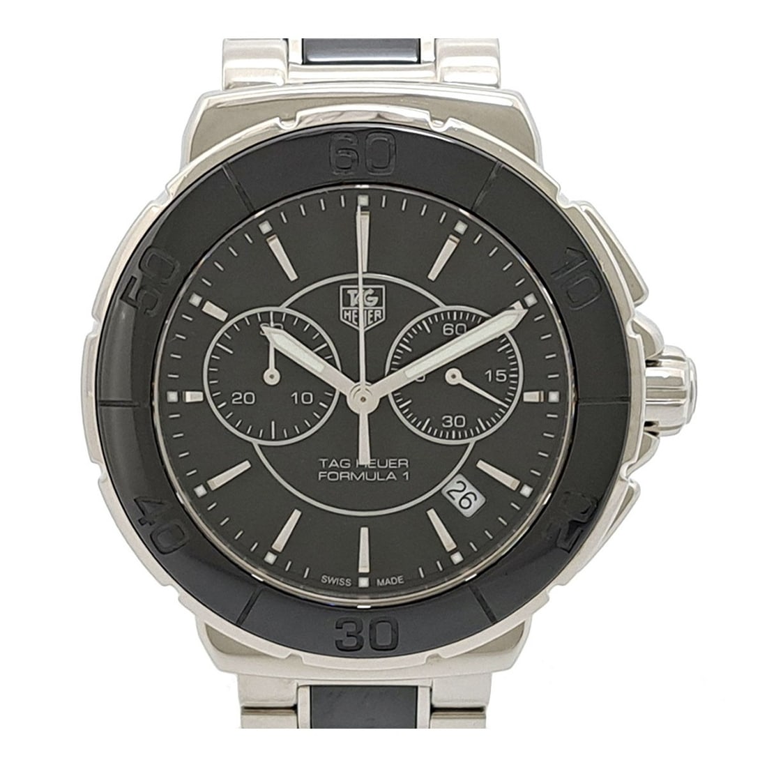 TAG Heuer Formula 1 Ceramic Chronograph Quartz Black Dial Men's Watch (1 of 8)