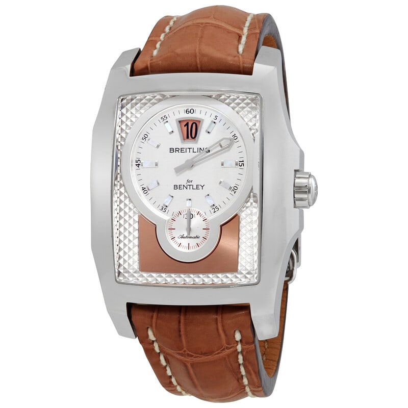 Breitling Bentley Flying B Men's Watch A28362 Leather Band Silver Dial Manuals (1 of 9)