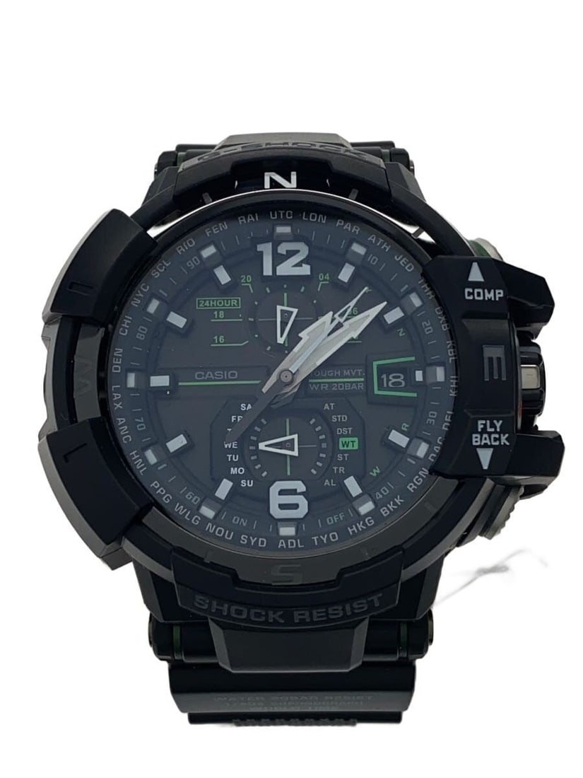 Casio G Shock GW A1100 1A3JF Black Men's Wristwatch: Casio G Shock GW A1100 1A3JF Black Men's Wristwatch This CASIO G-SHOCK GW-A1100-1A3JF men's wristwatch features a durable black design and is made in Japan. The watch is pre-owned and graded as B, ind