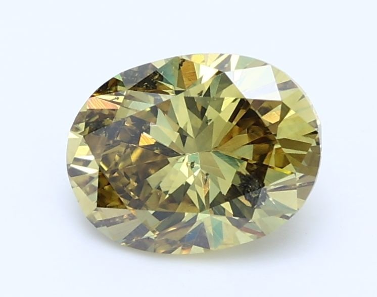 Loose Diamond - OVAL 1.21ct Fancy Deep Brownish Greenish Yellow I1 (1 of 1)