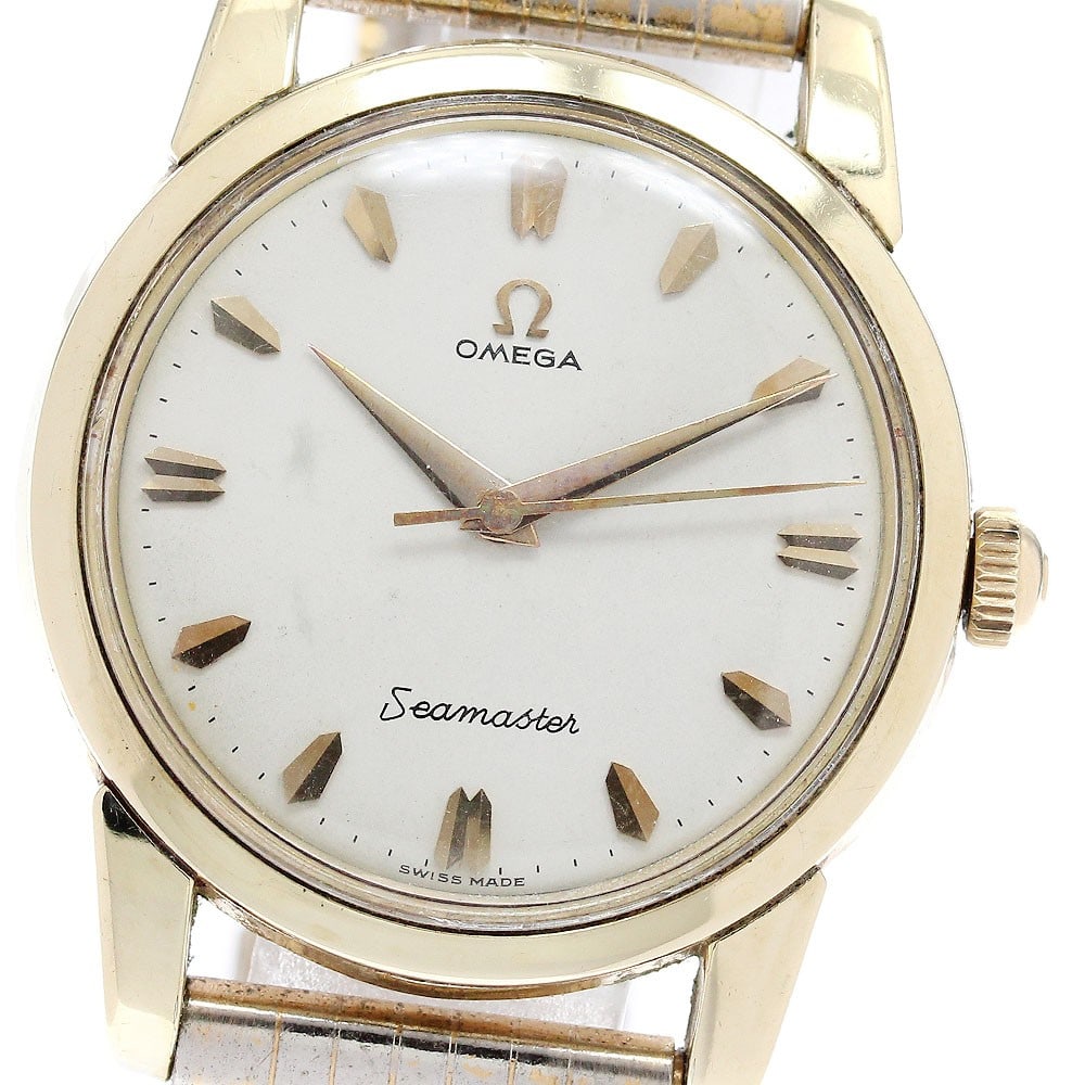 Omega Seamaster Ref.2759 12SC Manual Wind Men's Wristwatch: Omega Seamaster Ref.2759 12SC Manual Wind Men's Wristwatch This OMEGA Seamaster Ref.2759 12SC men's wristwatch features a manual winding Cal.420 movement and a silver dial. The case and aftermarket br