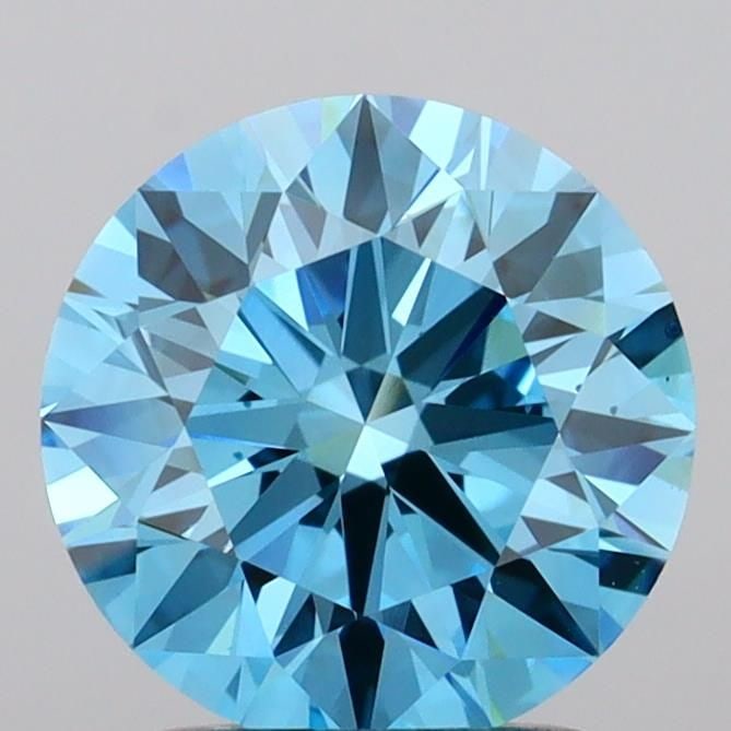 Loose Diamond - ROUND 2.0ct Fancy Vivid Blue VS2: Loose Diamond - ROUND 2.0ct Fancy Vivid Blue VS2 Source: This is a real non-mined Diamond that has been grown in a lab Shape: ROUND Carats: 2.0 Color: Fancy Vivid Blue Certification: IGI Video: Video