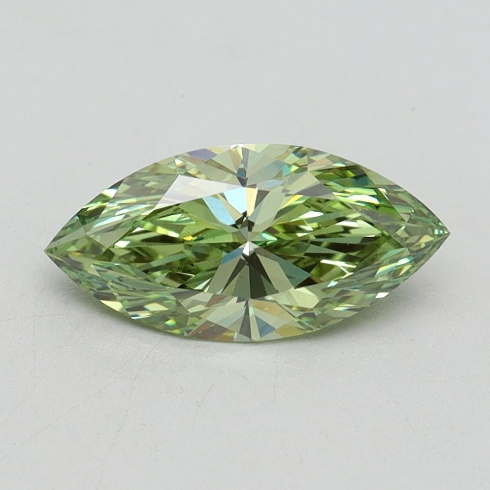 Loose Diamond - MARQUISE 1.11ct Fancy Vivid Green VS2: Loose Diamond - MARQUISE 1.11ct Fancy Vivid Green VS2 Source: This is a real non-mined Diamond that has been grown in a lab Shape: MARQUISE Carats: 1.11 Color: Fancy Vivid Green Certification: IGI Vid