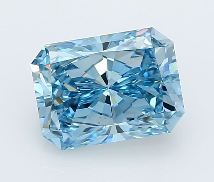 Loose Diamond - RADIANT 2.56ct Fancy Vivid Blue VVS1: Loose Diamond - RADIANT 2.56ct Fancy Vivid Blue VVS1 Source: This is a real non-mined Diamond that has been grown in a lab Shape: RADIANT Carats: 2.56 Color: Fancy Vivid Blue Certification: IGI Video:
