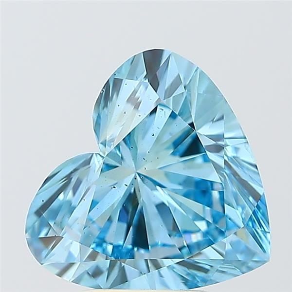 Loose Diamond - HEART 2.93ct Fancy Vivid Blue VS2: Loose Diamond - HEART 2.93ct Fancy Vivid Blue VS2 Source: This is a real non-mined Diamond that has been grown in a lab Shape: HEART Carats: 2.93 Color: Fancy Vivid Blue Certification: IGI Video: