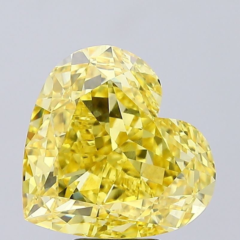 Loose Diamond - HEART 10.03ct Fancy Vivid Yellow VVS2: Loose Diamond - HEART 10.03ct Fancy Vivid Yellow VVS2 Source: This is a real non-mined Diamond that has been grown in a lab Shape: HEART Carats: 10.03 Color: Fancy Vivid Yellow Certification: IGI Vide