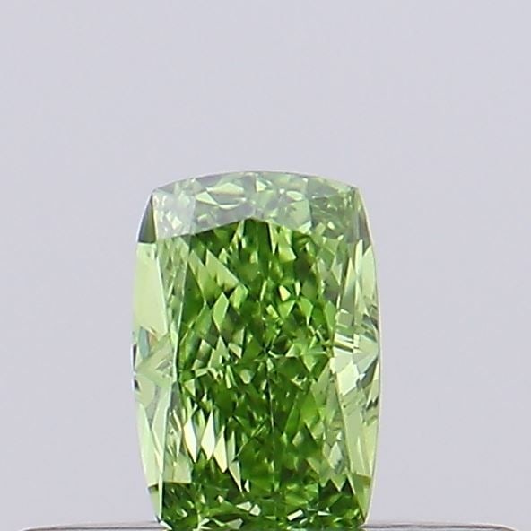 Loose Diamond - CUSHION MODIFIED 0.15ct Fancy Vivid Green VVS2: Loose Diamond - CUSHION MODIFIED 0.15ct Fancy Vivid Green VVS2 Source: This is a real non-mined Diamond that has been grown in a lab Shape: CUSHION MODIFIED Carats: 0.15 Color: Fancy Vivid Green Certi