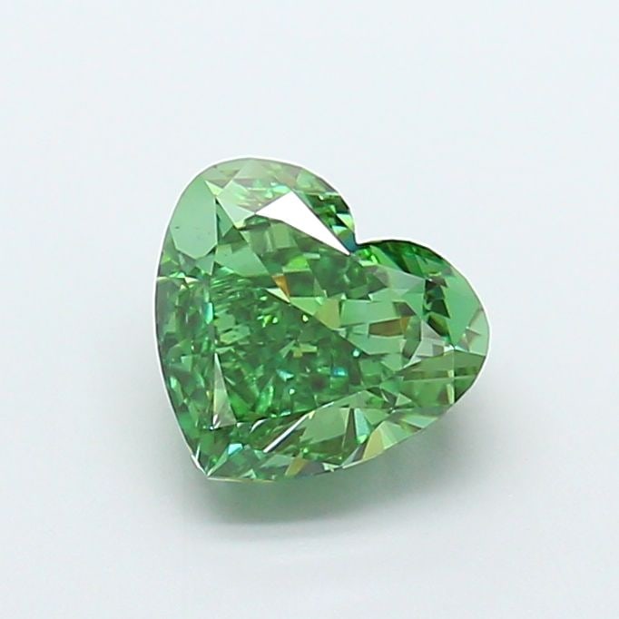 Loose Diamond - HEART 3.01ct Fancy Vivid Green VS1: Loose Diamond - HEART 3.01ct Fancy Vivid Green VS1 Source: This is a real non-mined Diamond that has been grown in a lab Shape: HEART Carats: 3.01 Color: Fancy Vivid Green Certification: IGI Video: