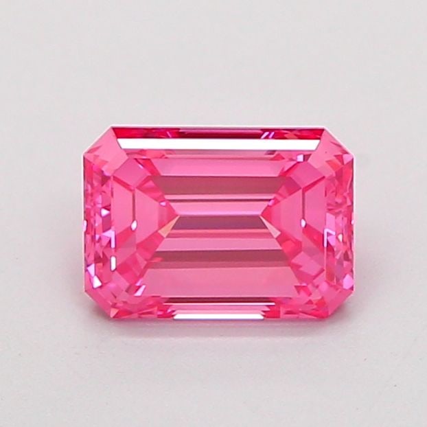 Loose Diamond - EMERALD 1.01ct Fancy Vivid Pink VVS2: Loose Diamond - EMERALD 1.01ct Fancy Vivid Pink VVS2 Source: This is a real non-mined Diamond that has been grown in a lab Shape: EMERALD Carats: 1.01 Color: Fancy Vivid Pink Certification: IGI Video: