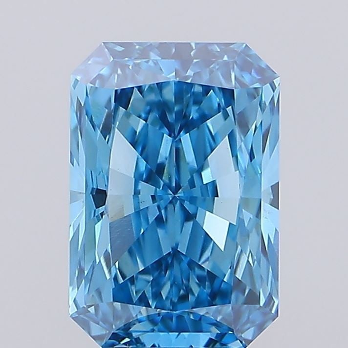 Loose Diamond - RADIANT 4.01ct Fancy Vivid Blue VS1: Loose Diamond - RADIANT 4.01ct Fancy Vivid Blue VS1 Source: This is a real non-mined Diamond that has been grown in a lab Shape: RADIANT Carats: 4.01 Color: Fancy Vivid Blue Certification: IGI Video:
