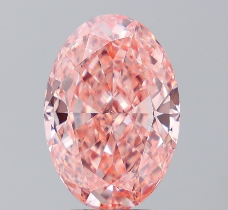Loose Diamond - OVAL 4.39ct Fancy Vivid Pink VVS2: Loose Diamond - OVAL 4.39ct Fancy Vivid Pink VVS2 Source: This is a real non-mined Diamond that has been grown in a lab Shape: OVAL Carats: 4.39 Color: Fancy Vivid Pink Certification: IGI Video: