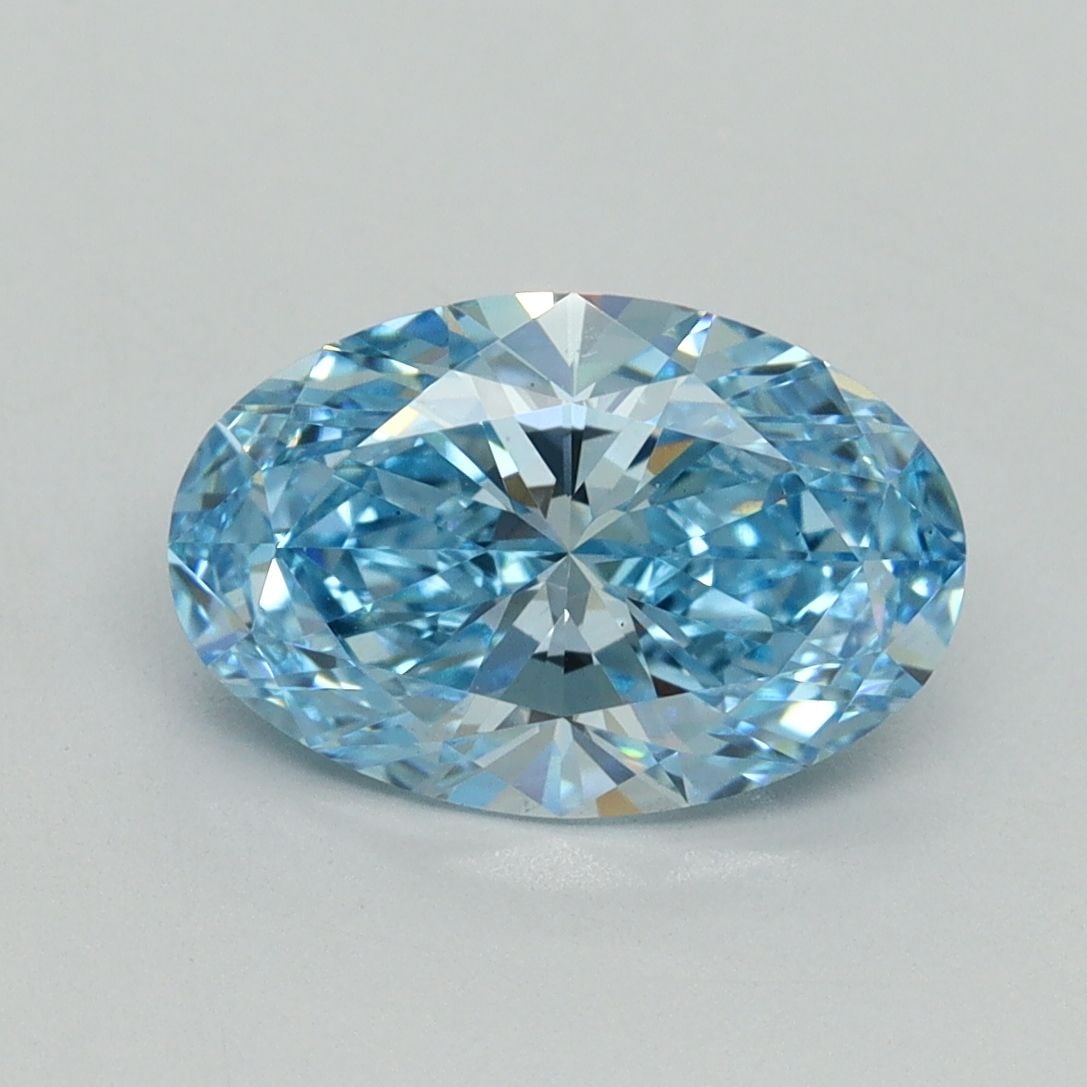 Loose Diamond - OVAL 2.11ct Fancy Vivid Blue VS1: Loose Diamond - OVAL 2.11ct Fancy Vivid Blue VS1 Source: This is a real non-mined Diamond that has been grown in a lab Shape: OVAL Carats: 2.11 Color: Fancy Vivid Blue Certification: IGI Video: