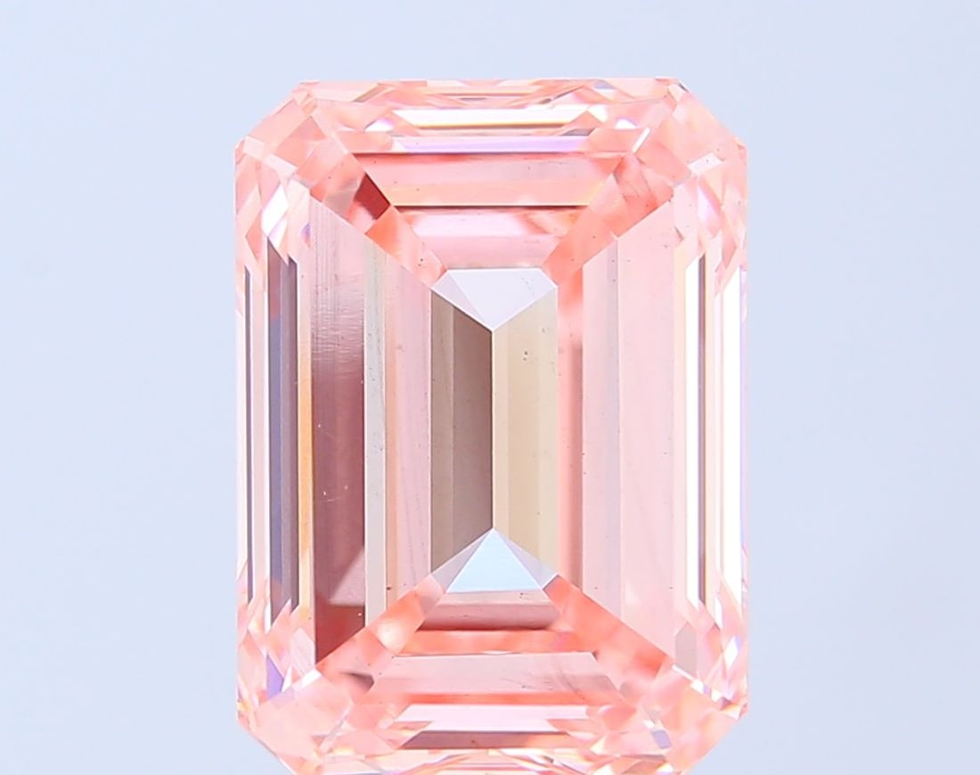 Loose Diamond - EMERALD 10.01ct Fancy Intense Pink VS2: Loose Diamond - EMERALD 10.01ct Fancy Intense Pink VS2 Source: This is a real non-mined Diamond that has been grown in a lab Shape: EMERALD Carats: 10.01 Color: Fancy Intense Pink Certification: IGI V