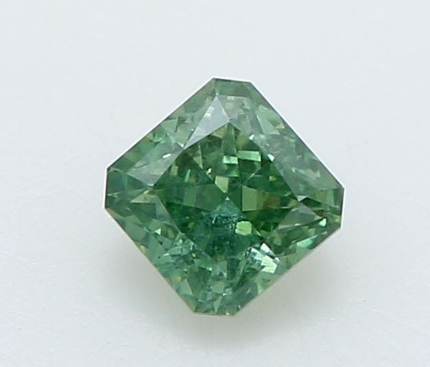 Loose Diamond - SQUARE RADIANT 0.25ct Fancy Vivid Green VS1: Loose Diamond - SQUARE RADIANT 0.25ct Fancy Vivid Green VS1 Source: This is a real non-mined Diamond that has been grown in a lab Shape: SQUARE RADIANT Carats: 0.25 Color: Fancy Vivid Green Certificat