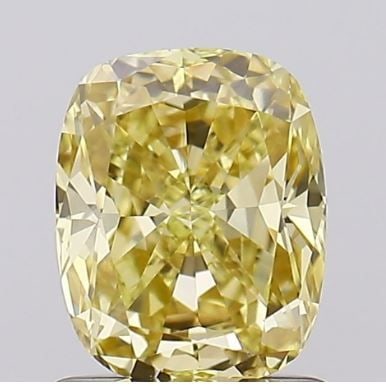 Loose Diamond - CUSHION BRILLIANT 1.23ct Yellow VS1: Loose Diamond - CUSHION BRILLIANT 1.23ct Yellow VS1 Source: This is a real non-mined Diamond that has been grown in a lab Shape: CUSHION BRILLIANT Carats: 1.23 Color: Yellow Certification: NONE Video: