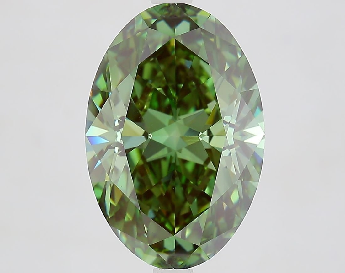 Loose Diamond - OVAL 5.26ct Fancy Vivid Green VVS2: Loose Diamond - OVAL 5.26ct Fancy Vivid Green VVS2 Source: This is a real non-mined Diamond that has been grown in a lab Shape: OVAL Carats: 5.26 Color: Fancy Vivid Green Certification: IGI Video: