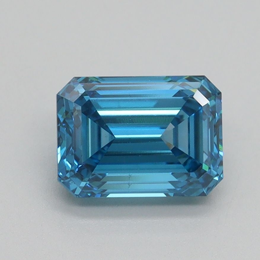 Loose Diamond - EMERALD 1.53ct Fancy Vivid Blue VS2: Loose Diamond - EMERALD 1.53ct Fancy Vivid Blue VS2 Source: This is a real non-mined Diamond that has been grown in a lab Shape: EMERALD Carats: 1.53 Color: Fancy Vivid Blue Certification: IGI Video: