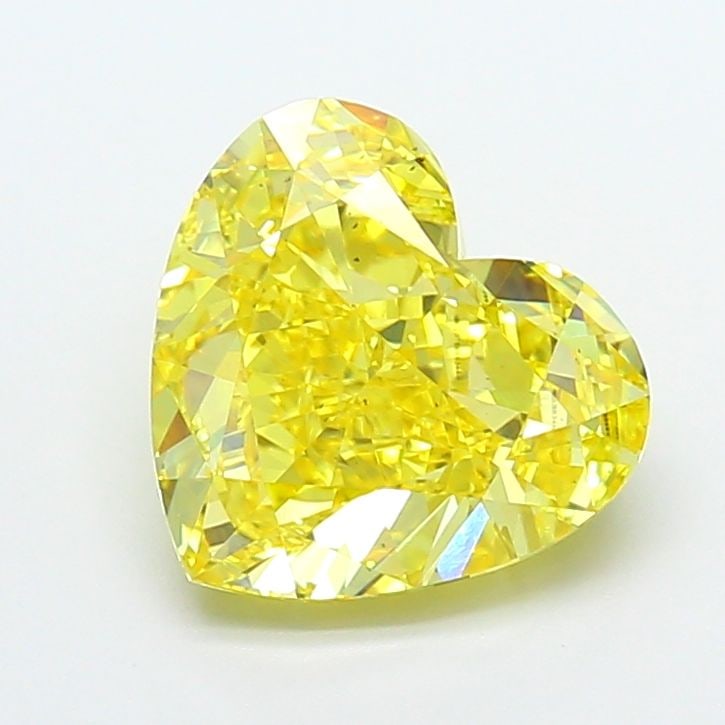 Loose Diamond - HEART 3.5ct Fancy Vivid Yellow VS2: Loose Diamond - HEART 3.5ct Fancy Vivid Yellow VS2 Source: This is a real non-mined Diamond that has been grown in a lab Shape: HEART Carats: 3.5 Color: Fancy Vivid Yellow Certification: IGI Video: