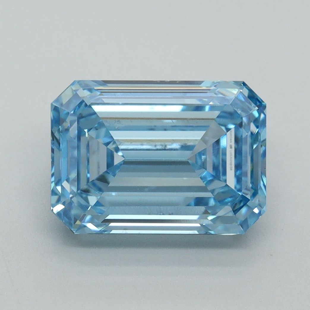 Loose Diamond - EMERALD 3.29ct Fancy Intense Blue SI1: Loose Diamond - EMERALD 3.29ct Fancy Intense Blue SI1 Source: This is a real non-mined Diamond that has been grown in a lab Shape: EMERALD Carats: 3.29 Color: Fancy Intense Blue Certification: IGI Vid