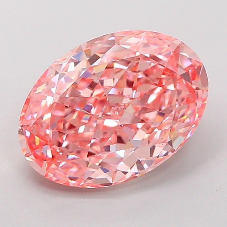 Loose Diamond - OVAL 3.57ct Fancy Vivid Pink VS1: Loose Diamond - OVAL 3.57ct Fancy Vivid Pink VS1 Source: This is a real non-mined Diamond that has been grown in a lab Shape: OVAL Carats: 3.57 Color: Fancy Vivid Pink Certification: IGI Video: