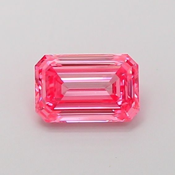 Loose Diamond - EMERALD 1.53ct Fancy Vivid Pink VS1: Loose Diamond - EMERALD 1.53ct Fancy Vivid Pink VS1 Source: This is a real non-mined Diamond that has been grown in a lab Shape: EMERALD Carats: 1.53 Color: Fancy Vivid Pink Certification: IGI Video:
