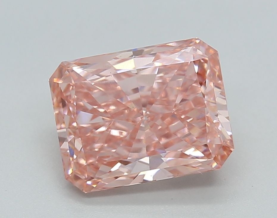 Loose Diamond - RADIANT 2.45ct Fancy Pink VS1: Loose Diamond - RADIANT 2.45ct Fancy Pink VS1 Source: This is a real non-mined Diamond that has been grown in a lab Shape: RADIANT Carats: 2.45 Color: Fancy Pink Certification: IGI Video: