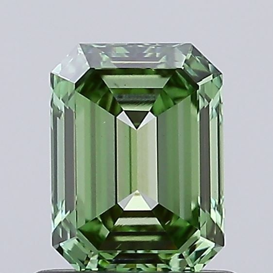 Loose Diamond - EMERALD 0.9ct Fancy Vivid Green VS1 (1 of 1)